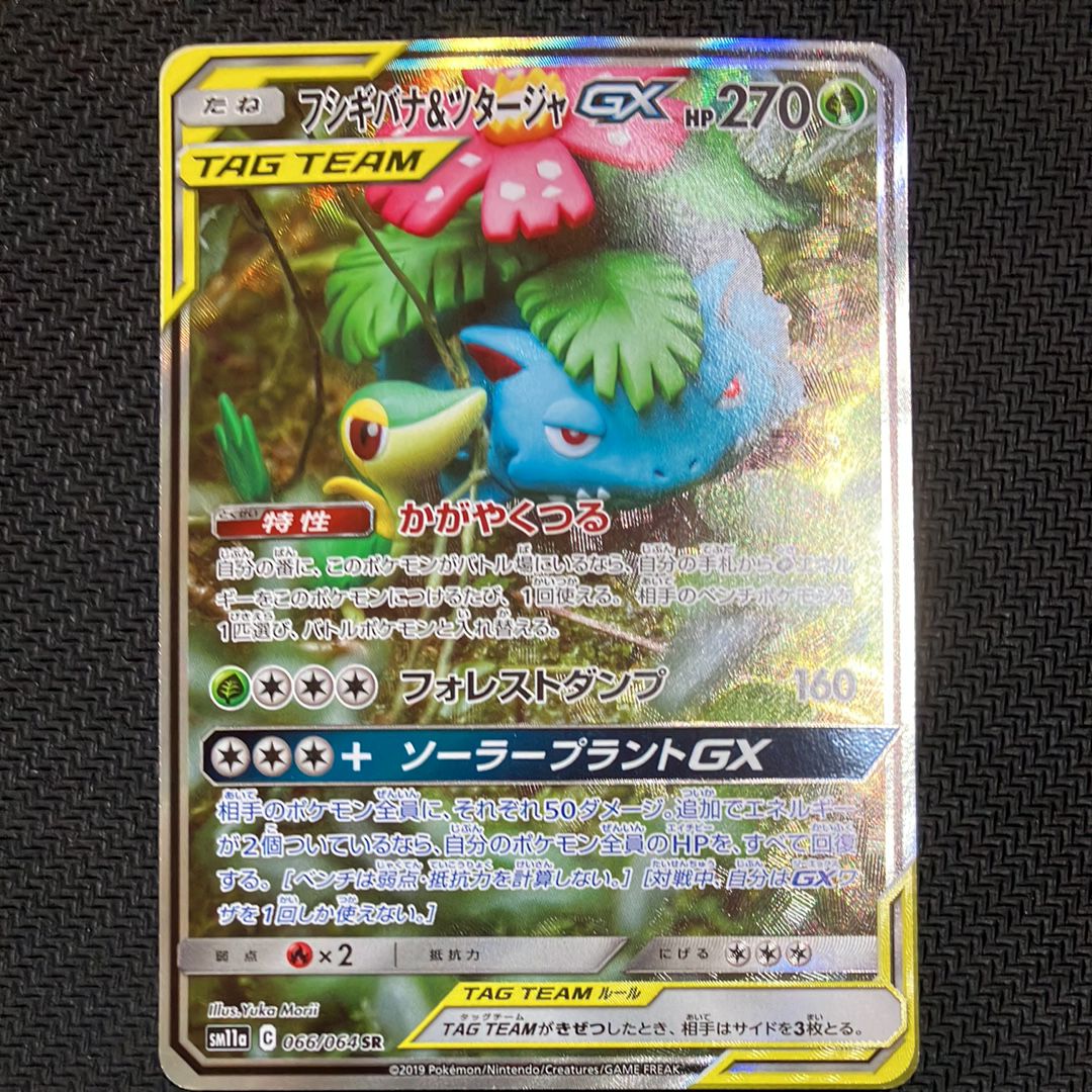 フシギバナ&ツタージャGX SR: SA[SM11a 066/064](強化拡張パック「リミックスバウト」)