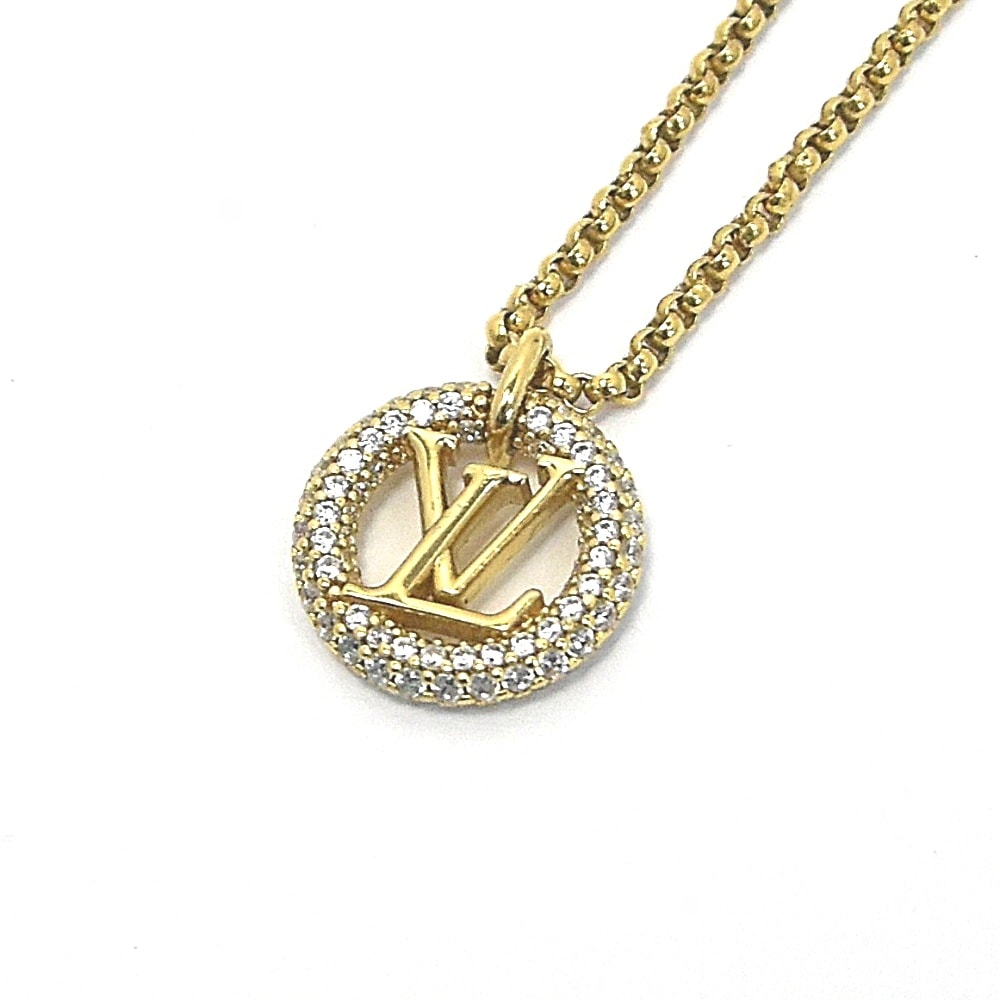ルイ・ヴィトン LOUIS VUITTON M00759 コリエ・ルイーズ バイ ナイト ネックレス ゴールドメッキ レディース S#136060