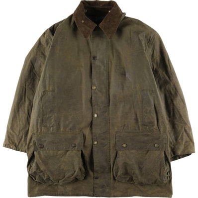 訳あり特価 古着 90年代 バブアー Barbour NORTHUMBRIA ノーザンブリア 旧3ワラント ワックスコットン オイルドジャケット 英国製 C44 メンズL相当 ヴィンテージ/eaa615074