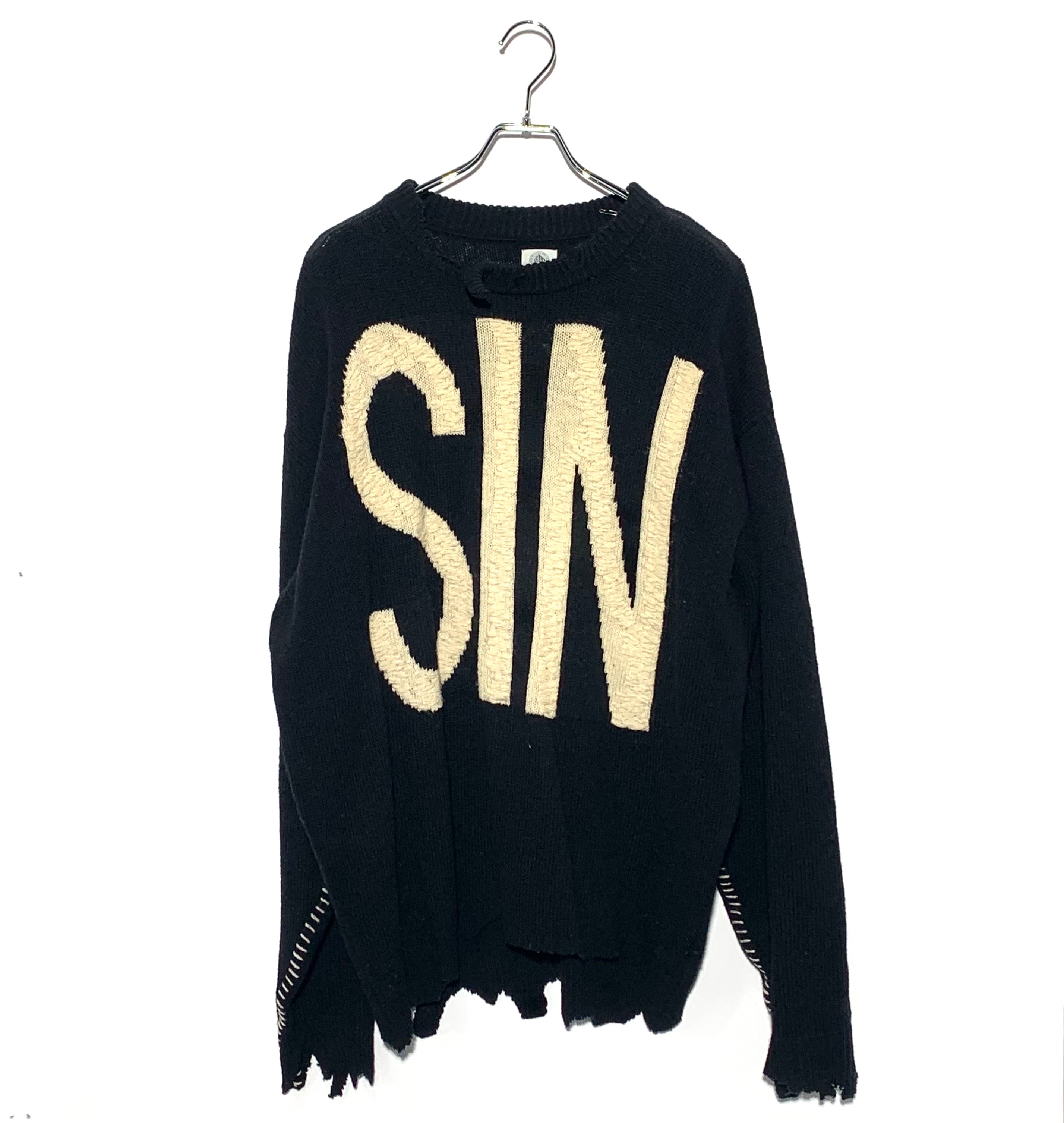 SAINT Mxxxxxx WOOL SWTER SIN "Black"