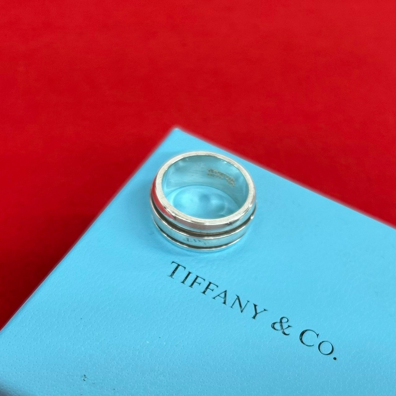 TIFFANY&Co. ティファニー グルーブド ダブルライン リング シルバー925 リング・指輪 14号 シルバー
 20631