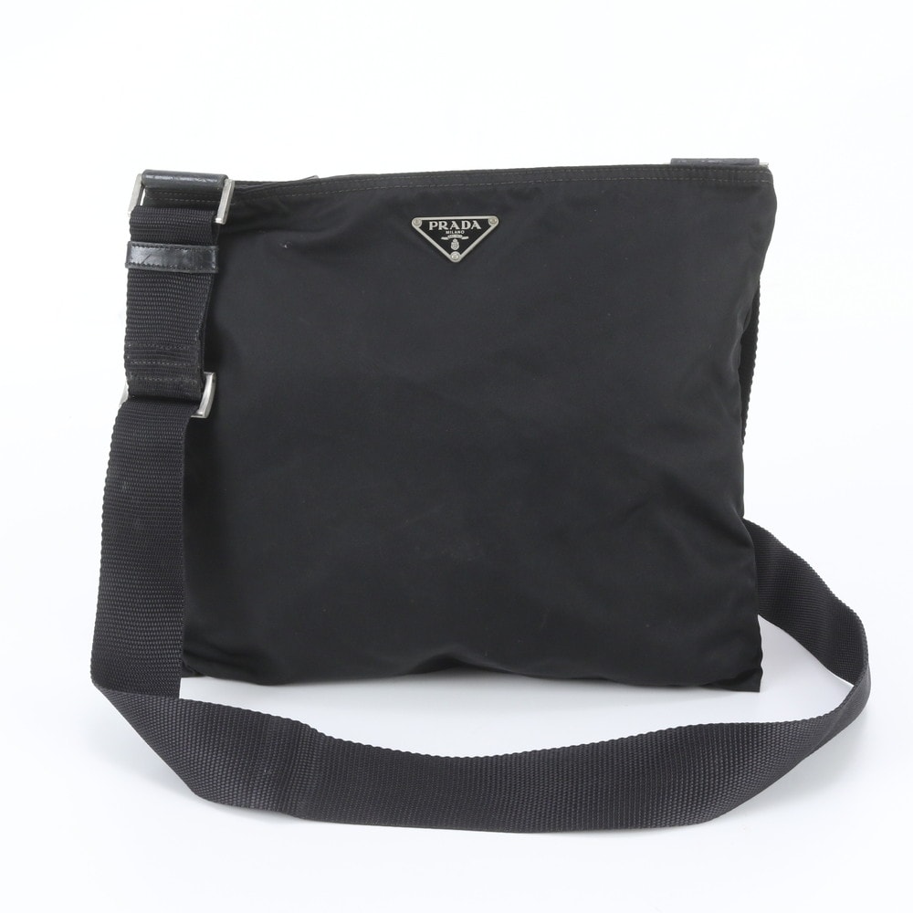 ■美品 プラダ テスート ナイロントライアングルロゴショルダーバッグ