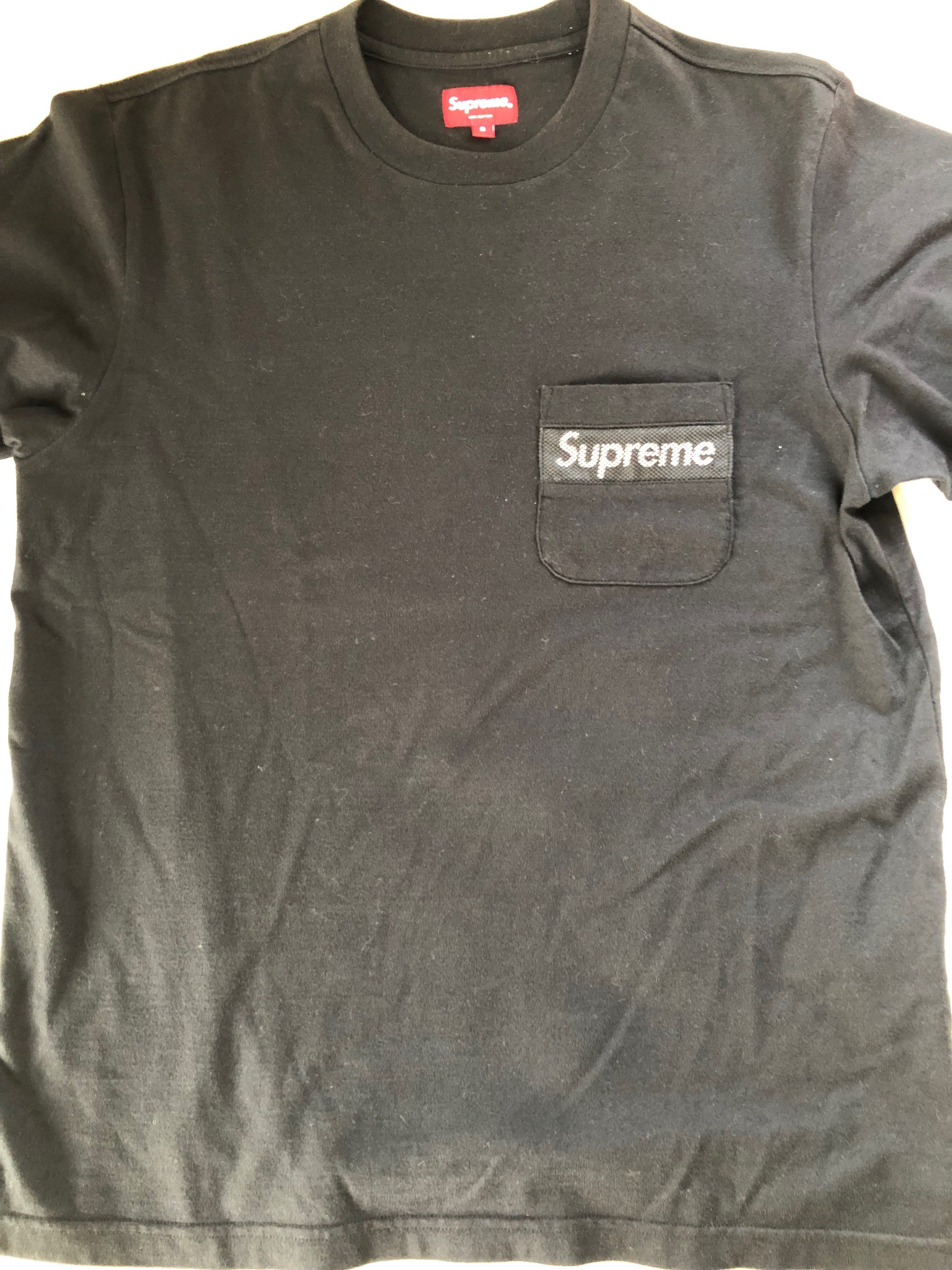 Supreme Mesh Stripe Pocket Tee "Black"