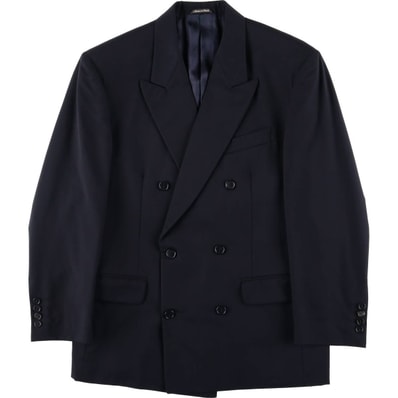 古着 セントマイケル St.Michael MARKS&SPENCER ダブルブレスト ピークドラペル ウールテーラードジャケット イタリア製 メンズM相当/eaa626168