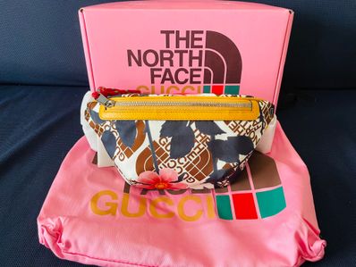 GUCCI × THE NORTH FACE Nylon/leather Waistbag "Black/Multi"
