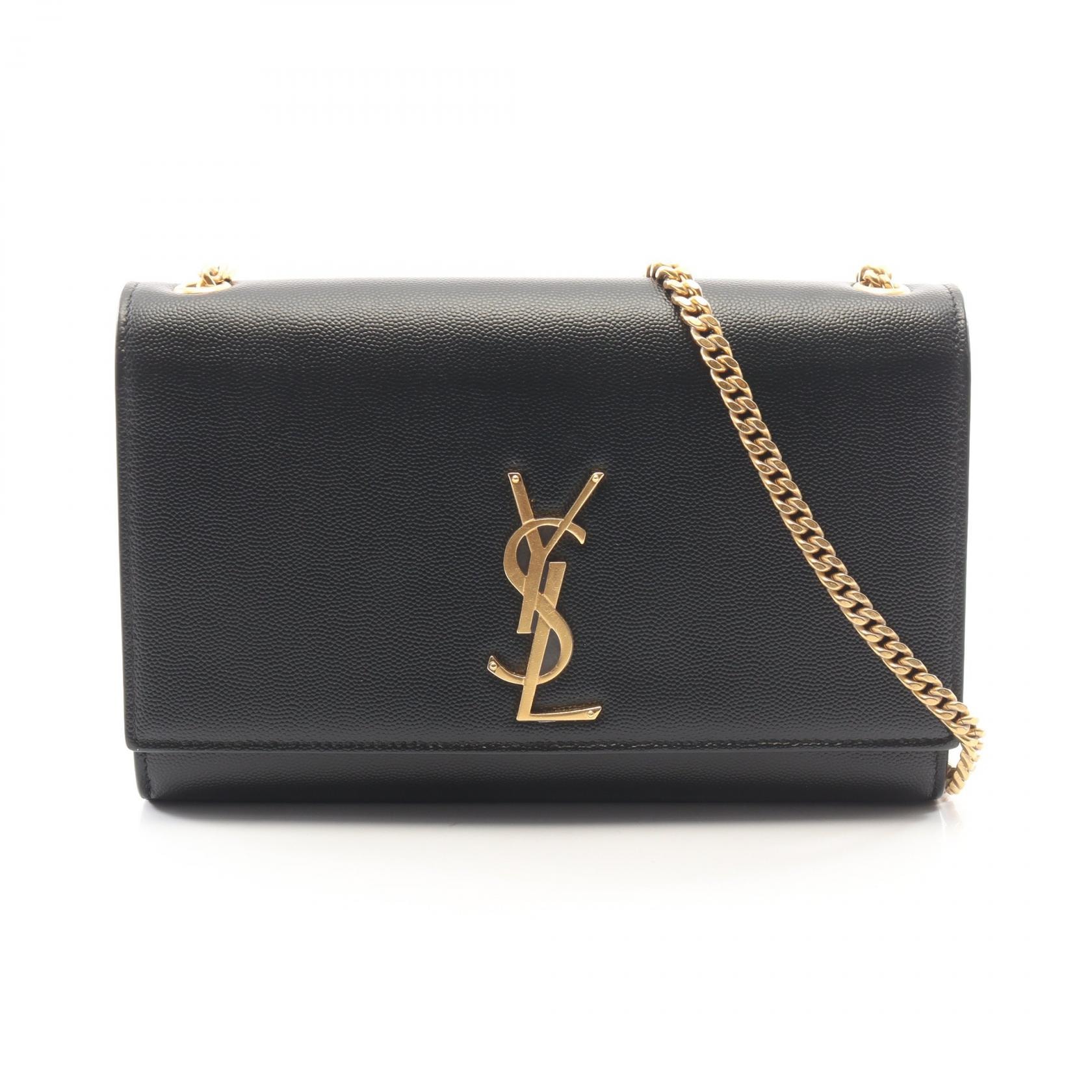 サンローランパリ SAINT LAURENT PARIS ケイト ショルダーバッグ バッグ レザー レディース ブラック系 364021 【中古】