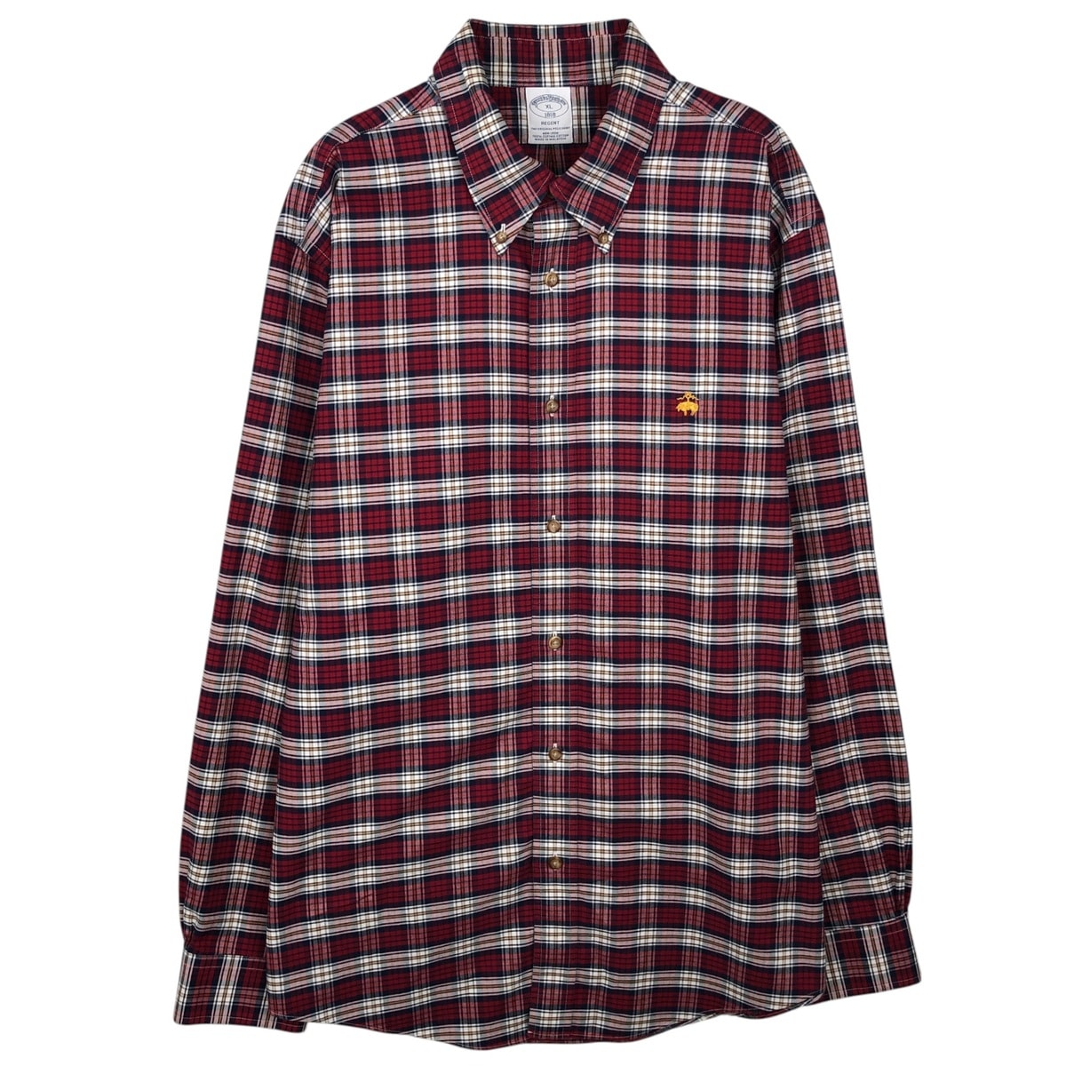 古着 ブルックスブラザーズ Brooks Brothers 1818 長袖 ボタンダウンチェックシャツ メンズXL相当/eaa643885