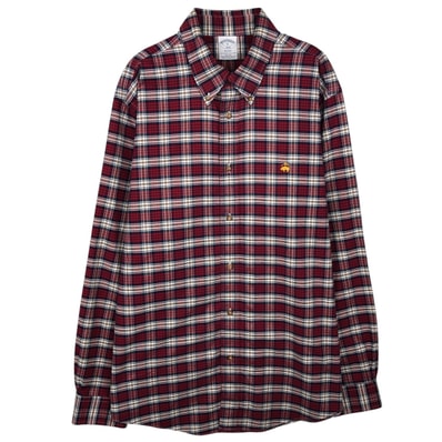 古着 ブルックスブラザーズ Brooks Brothers 1818 長袖 ボタンダウンチェックシャツ メンズXL相当/eaa643885