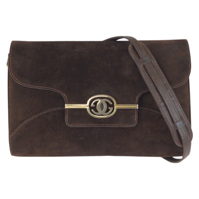 GUCCI グッチ ヴィンテージ オールドグッチ ブラウン ゴールド金具 スウェード ショルダーバッグ 602920 【中古】