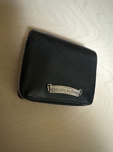 Chrome Hearts Square Zipville Wallet / Leather "Black"