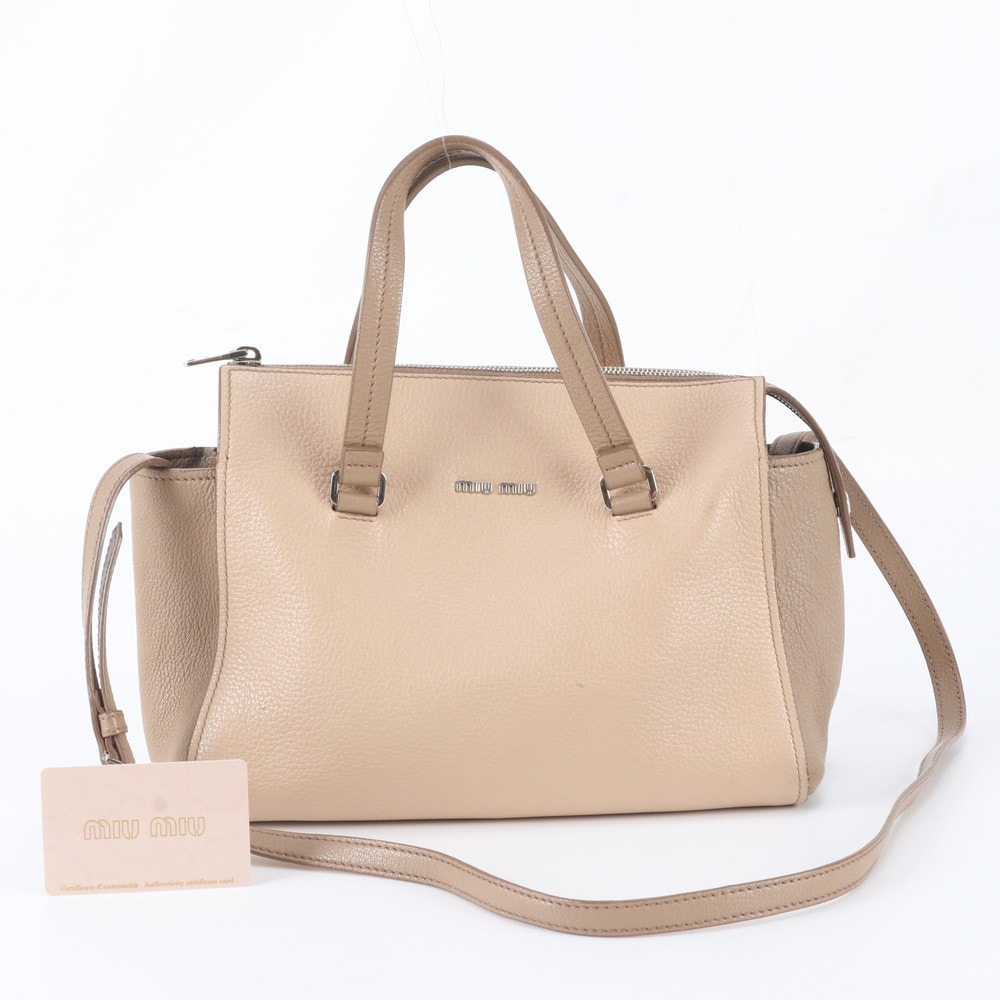 ■美品 ミュウミュウ マドラス 5BB006 ショルダーバッグ レザー
