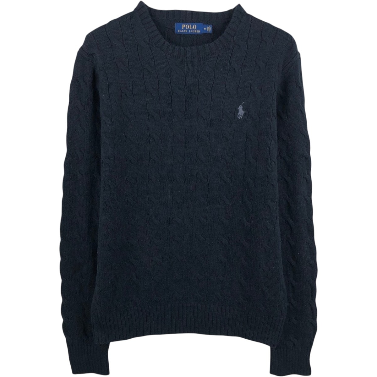 古着 ラルフローレン Ralph Lauren POLO RALPH LAUREN ケーブル編み コットンニットセーター メンズM相当/eaa654478