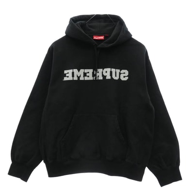 Supreme シュプリーム パーカー 25SS Reverse Hooded Sweatshirt リバース フーデッド スウェットシャツ フーディー パーカー ブラック系 M【美品】【中古】