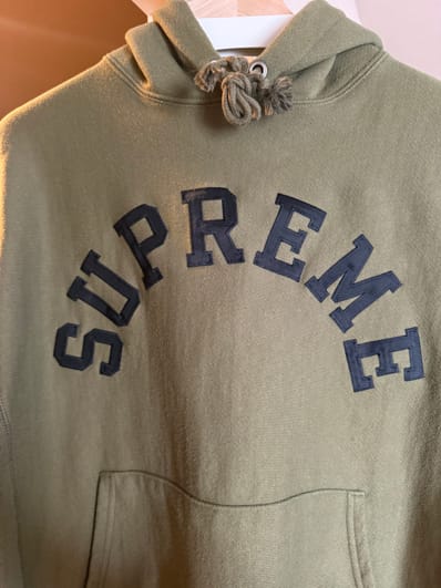 Supreme x Champion Hooded Sweatshirt "Olive"