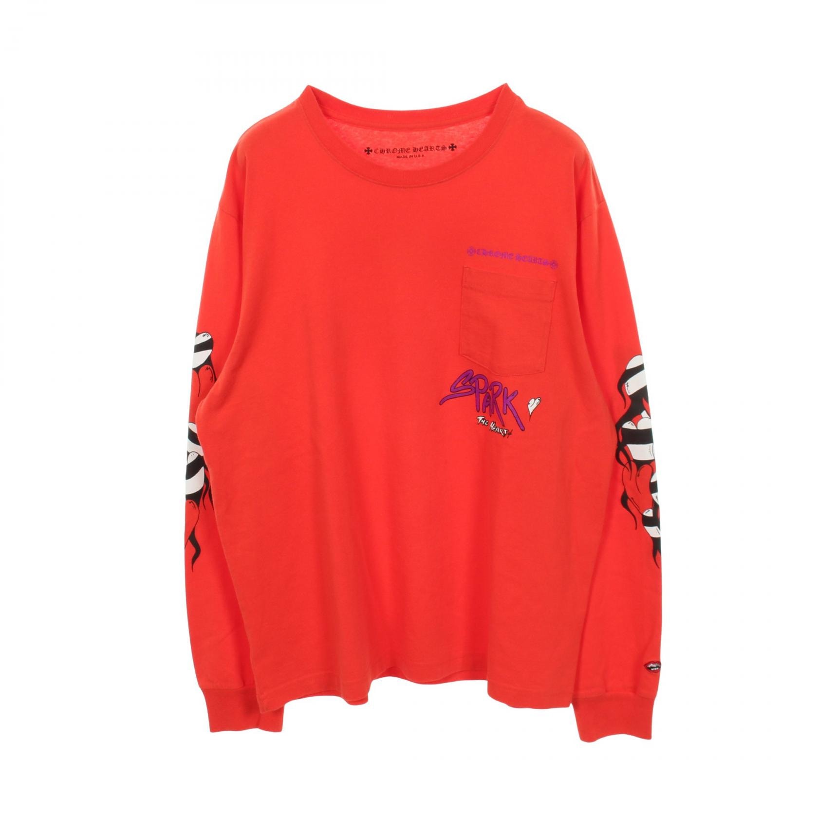 Chrome Hearts PPO Matty Boy Spark the Heart L/S T-Shirt "Red"