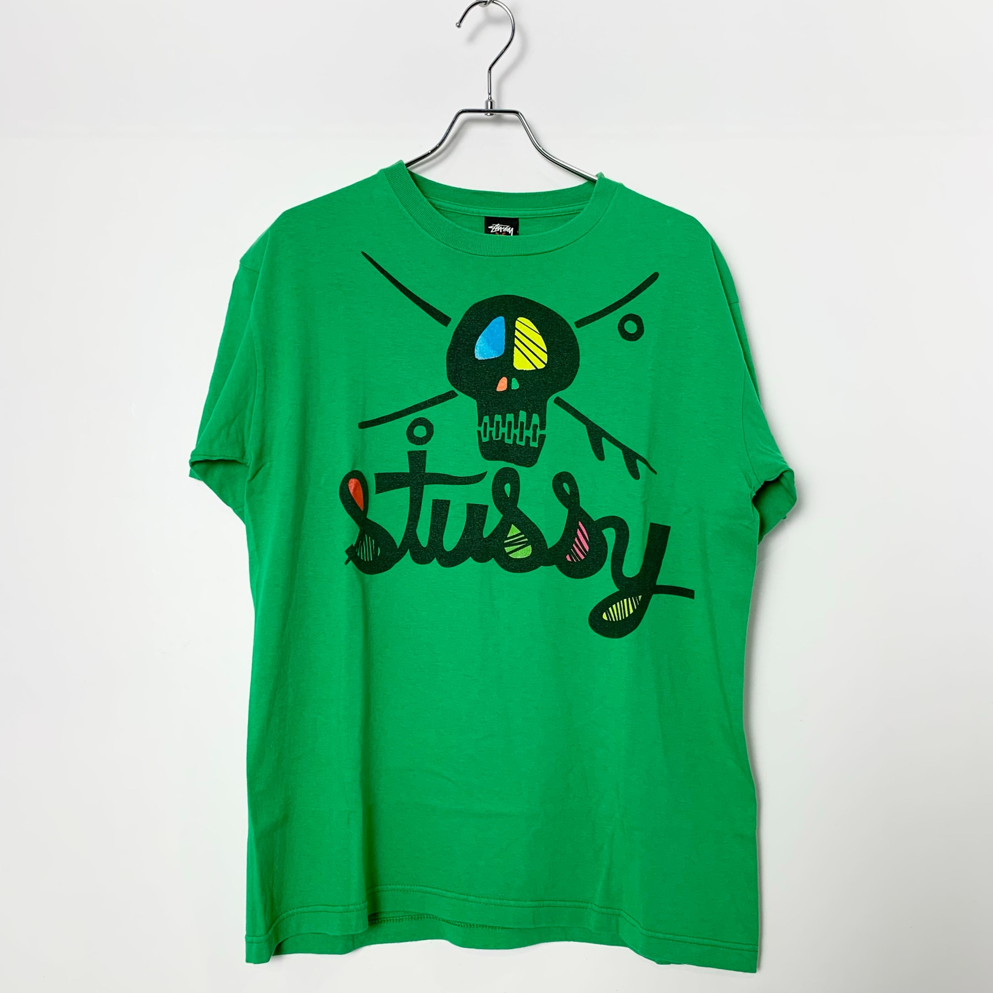 STUSSY Scull Big Tee green