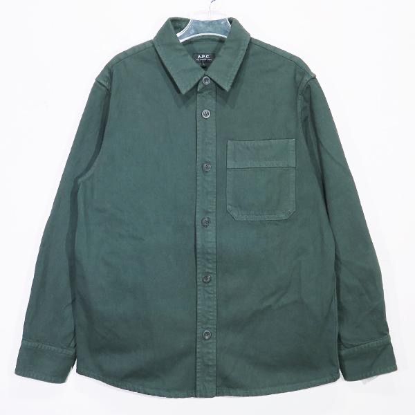 A.P.C. アーペーセー キャバリエオーバーシャツ グリーン サイズL