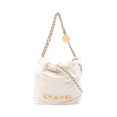 シャネル CHANEL CHANEL 22 ミニ 2WAY ショルダーバッグ バッグ レザー レディース ホワイト系 AS3980 【中古】