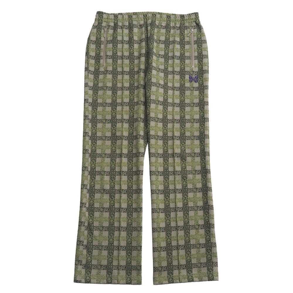 2022SS■Needles ニードルズ トラックパンツ サイズL ジャガード チェック柄 バタフライ刺繍 ブランド古着【中古】20251211/RA6867