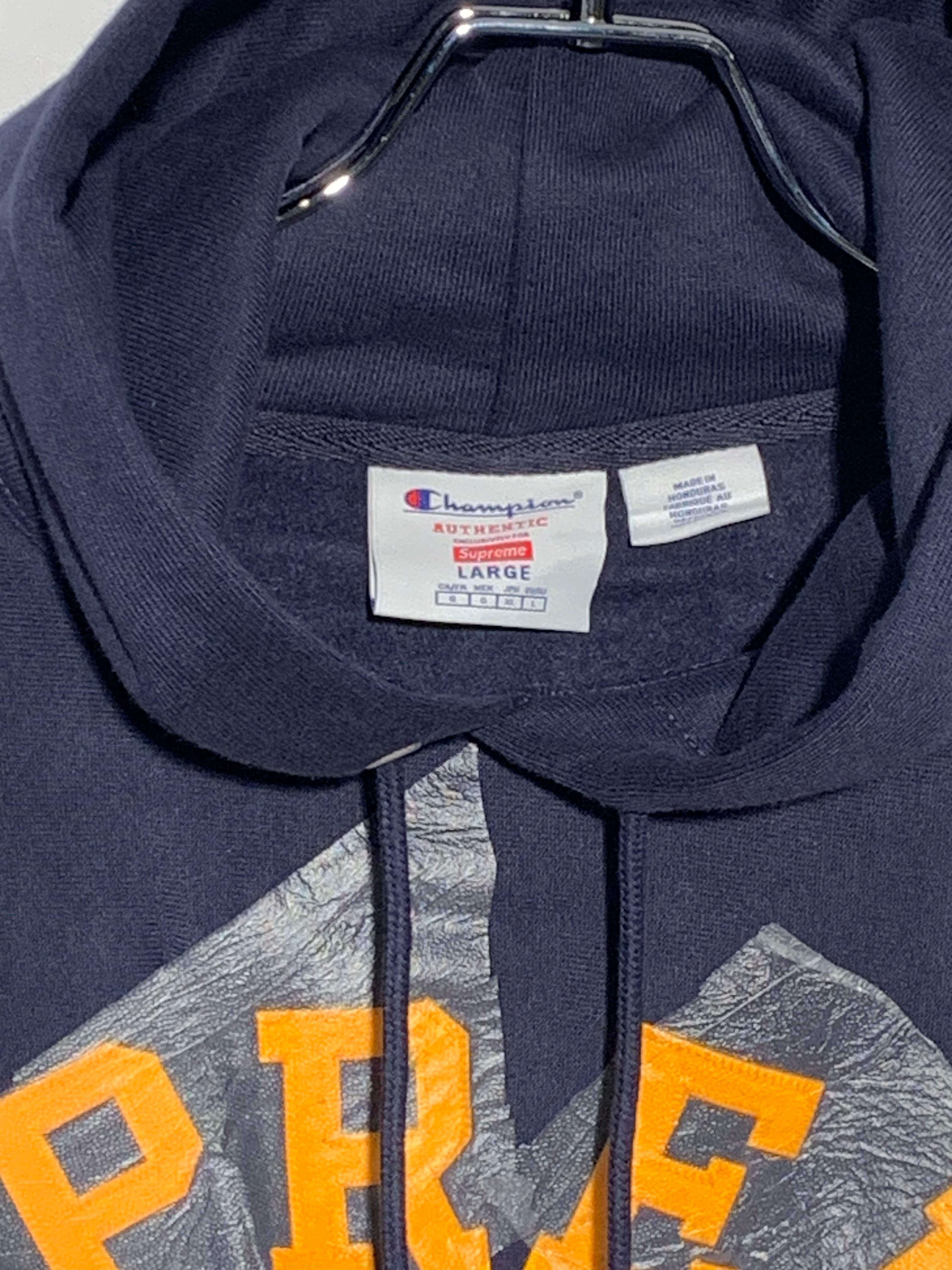 Supreme x Champion Hooded Sweatshirt "Navy"