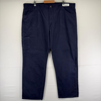 古着 ディッキーズ Dickies ダック パンツ ツールポケット ペインターパンツ 作業着 ワーク ジッパーフライ w44 L32 ネイビー メンズ
