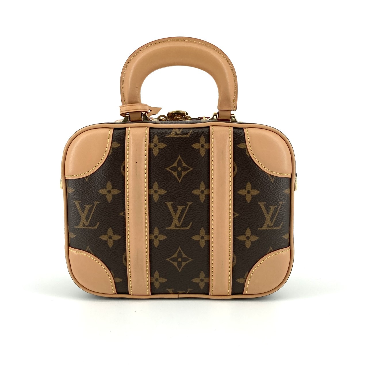 LOUIS VUITTON(ルイ・ヴィトン) ヴァリゼットBB レザー 2WAY モノグラム M44804 ショルダーバッグ ブラウン×ベージュ×ゴールド