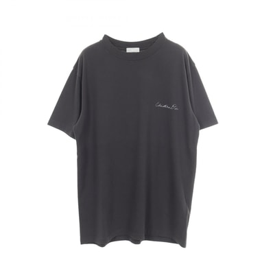 ディオール Dior スズラン バックプリント 半袖Tシャツ 衣料品 トップス コットン メンズ ブラック系 493J696B0817 【中古】