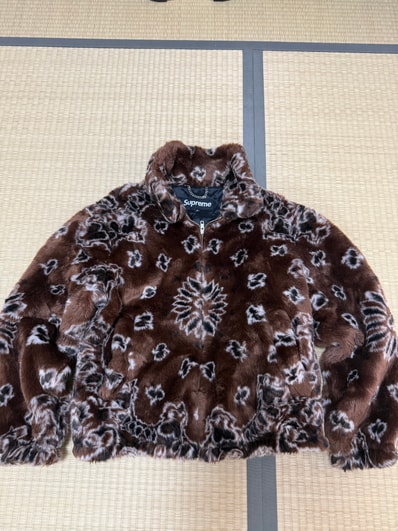 Supreme Bandana Faux Fur Bomber Jacket "Brown"