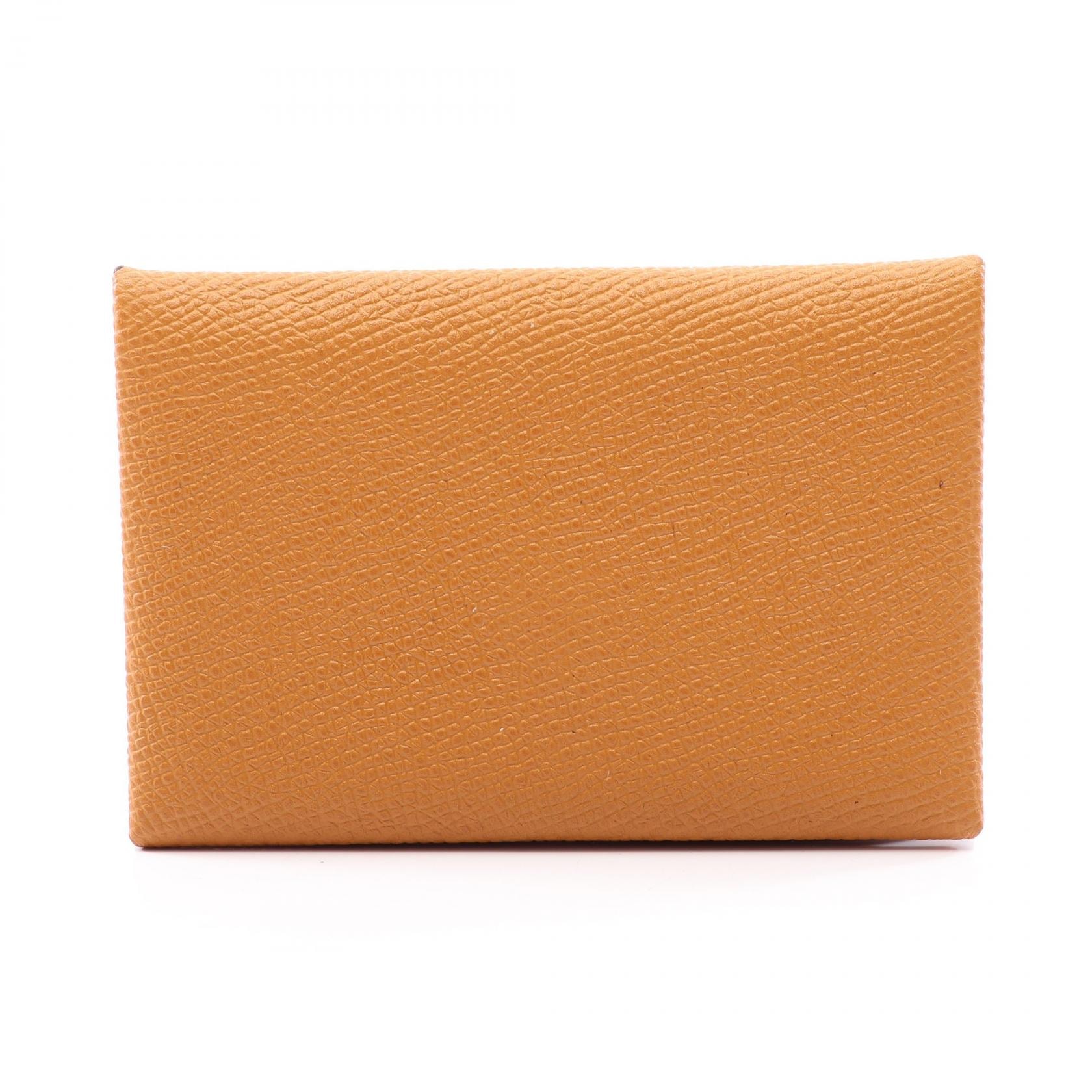 エルメス HERMES カルヴィ セサミ コインケース 財布 レザー ヴォーエプソン セサミ Y刻印(2020年製造) レディース ブラウン系 【中古】