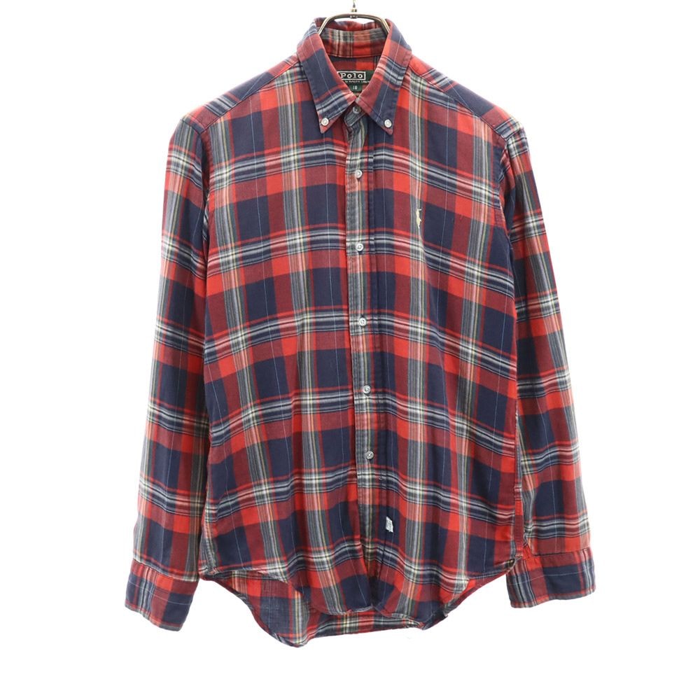 Polo by Ralph Lauren ポロバイラルフローレン 80s 緑タグ ヴィンテージ ボーイズ チェック柄 長袖 ボタンダウンシャツ 18