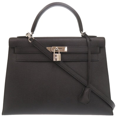 エルメス ケリー32 外縫い ヴォーエプソン ブラック