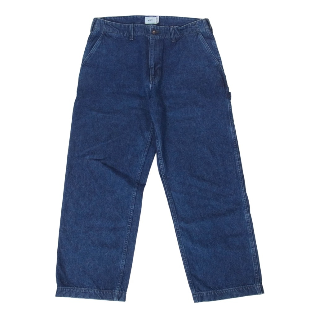 WTAPS ダブルタップス 25SS 252WVDT-PTM04 TROUSERS COTTON DENIM PANTS ロゴ トラウザーズ コットン デニム パンツ X03 インディゴブルー系 3【中古】