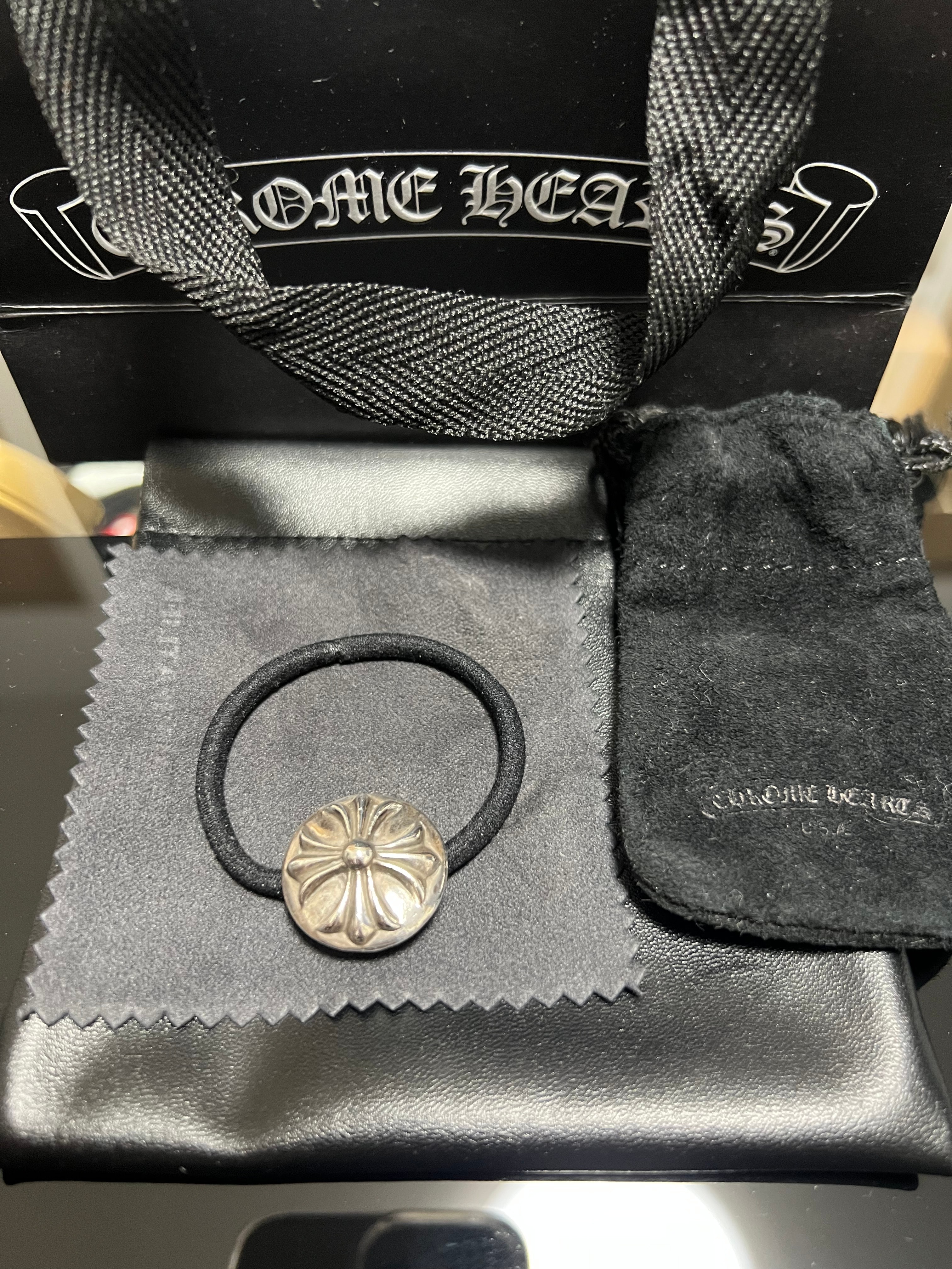 Chrome Hearts Cross Ball Hair Band "Black"