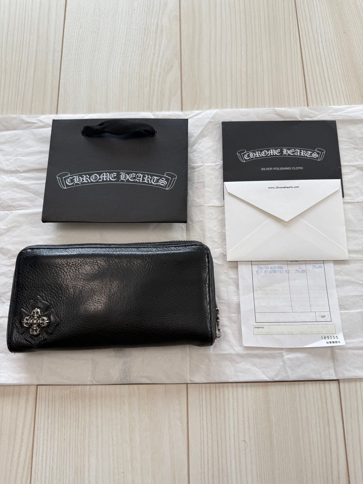 付属品完備/値下げ交渉可能 / 正規品!CHROME HEARTS クロムハーツ フィリグリープラス ウォレット 財布