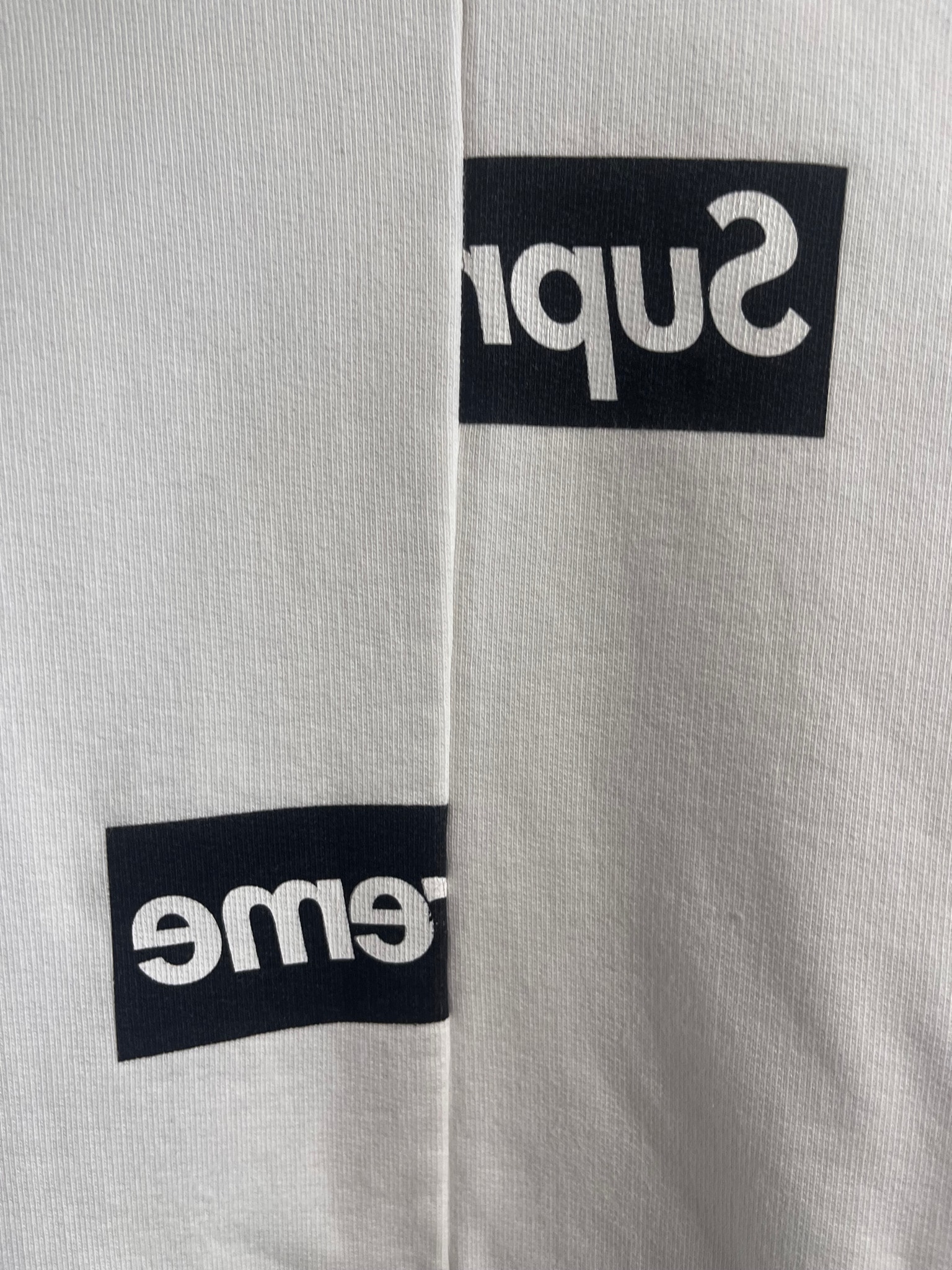 Supreme x COMME des GARCONS SHIRT Split Box Logo Hooded Sweatshirt "White"