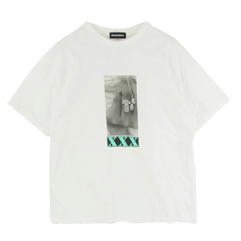 GOD SELECTION XXX ゴッドセレクション 23SS GX-A23-ST-12 ダイヤモンド リング フォト プリント Tシャツ 半袖 カットソー ホワイト系 L【中古】