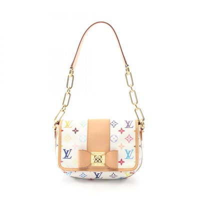 ルイ・ヴィトン LOUIS VUITTON パティ ショルダーバッグ バッグ PVCコーティングキャンバス レザー モノグラム・マルチカラー ブロン レディース ホワイト系 M40305 【中古】