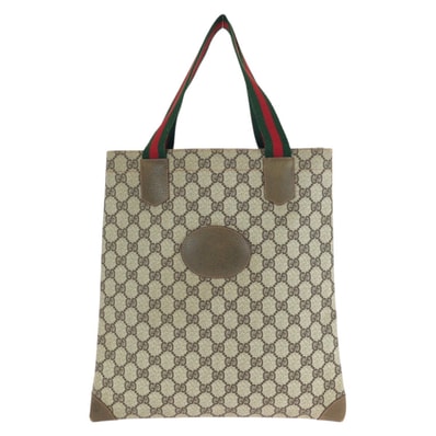 美品 GUCCI グッチ オールドグッチ シェリーライン ベージュ ブラウン GGスプリームキャンバス トートバッグ 男女兼用 603310 【中古】