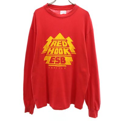 Hanes ヘインズ 90s USA製 オールド 長袖 Tシャツ L レッド