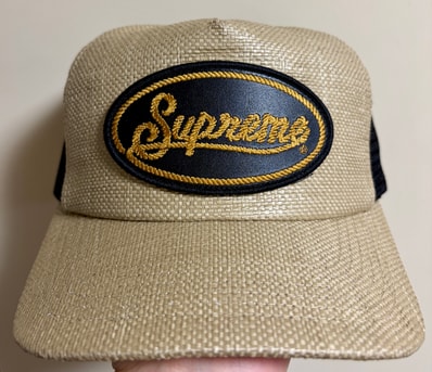 Supreme Raffia Mesh Back 5-Panel "Tan"