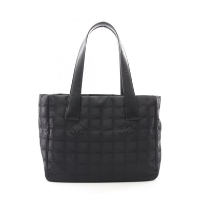 シャネル CHANEL ニュートラベルラインPM トートバッグ バッグ レザー ナイロンキャンバス レディース ブラック系 A20457 【中古】