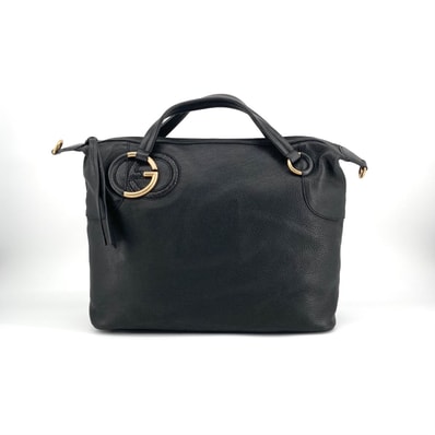 GUCCI(グッチ) インターロッキングGツイル カーフレザー 2WAY 309529 ショルダーバッグ ブラック
