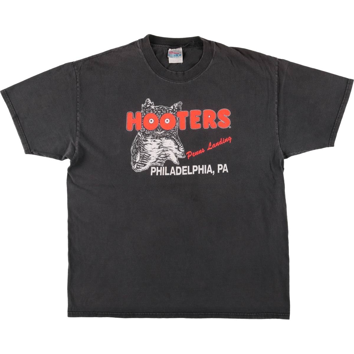 古着 ヘインズ Hanes HOOTERS フーターズ アドバタイジングTシャツ USA製 メンズXL相当/eaa566733
