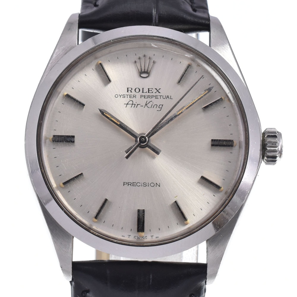 ロレックス ROLEX 5500 ヴィンテージ エアキング オイスターパーペチュアル Cal.1520 シルバー 自動巻き メンズ 良品 腕時計 J#148117