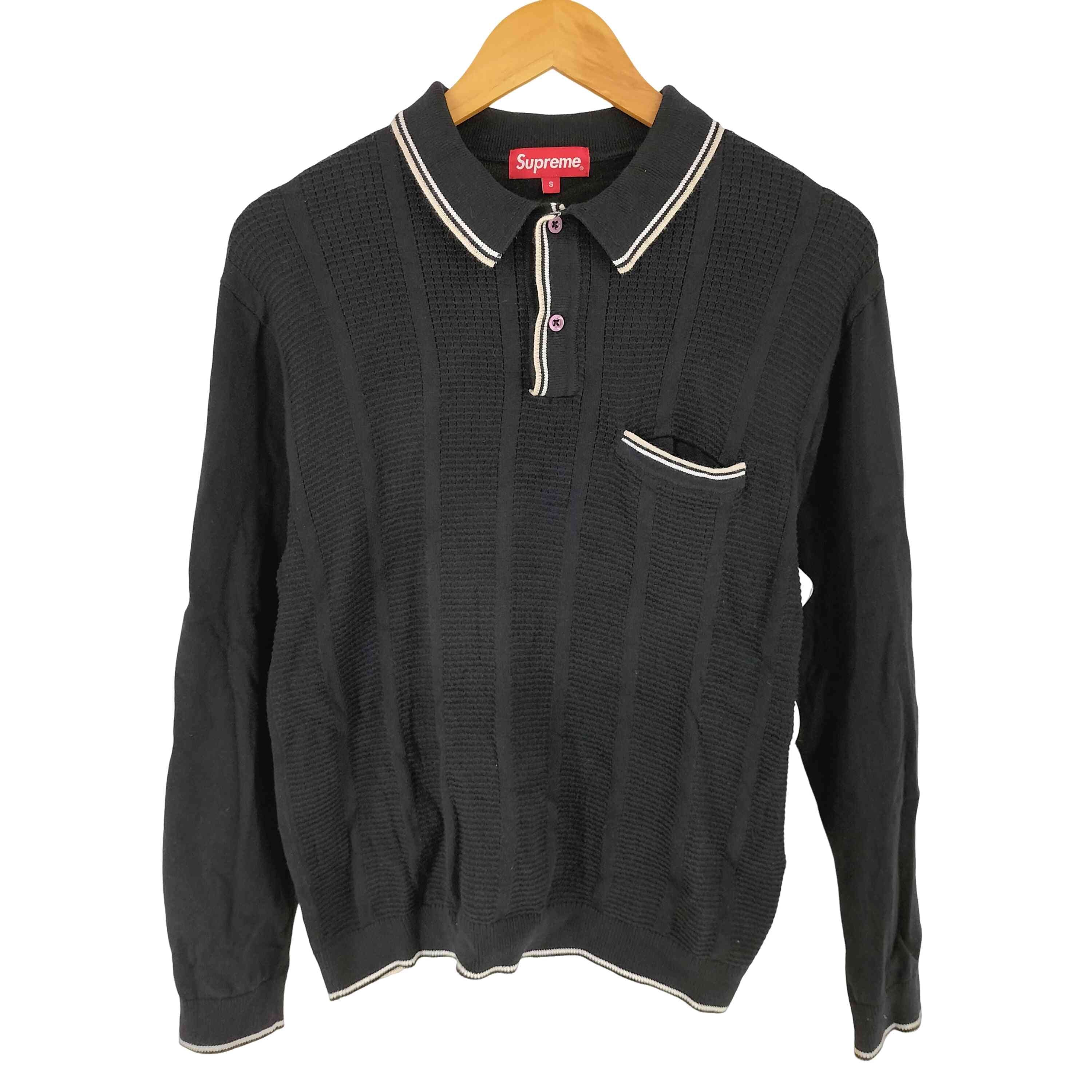 19AW STRIPE RIB L/S KINT POLO【1143832291730】