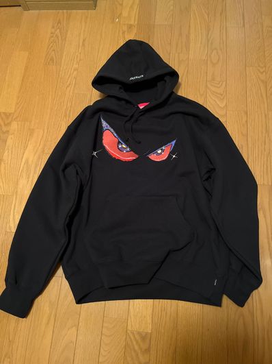 Supreme Eyes Hooded Sweatshirt "Black"