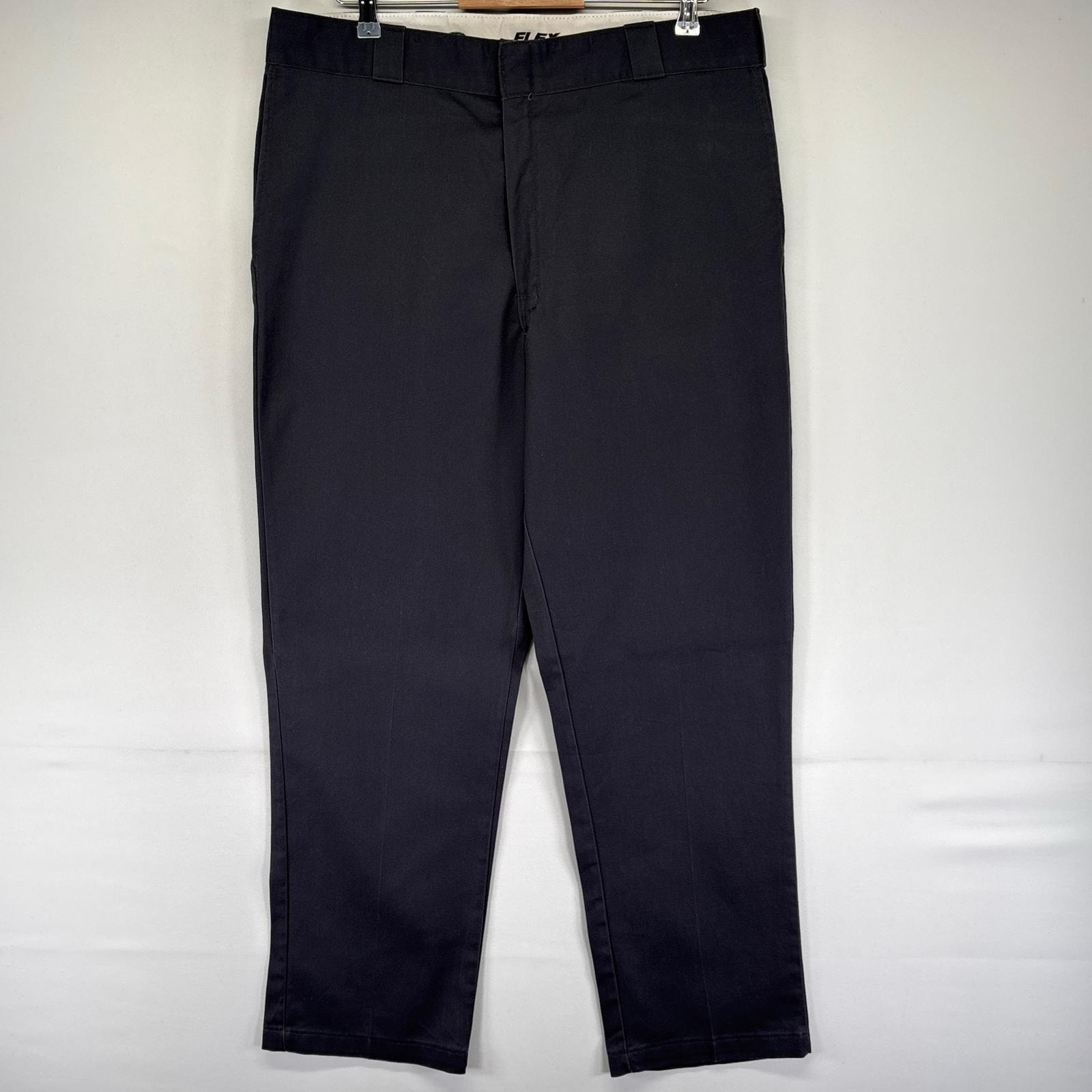 古着 ディッキーズ Dickies パンツ ワークパンツ ストレート ジッパーフライ チノパン 874 スラックス W38 L32  グレー系 メンズ