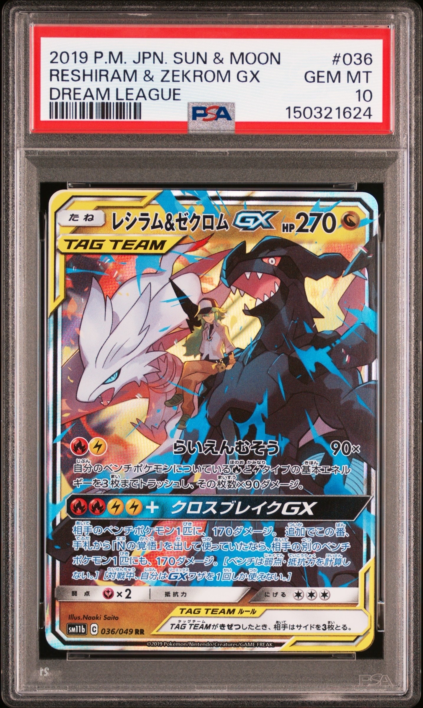 レシラム&ゼクロムGX (N) RR[SM11b 036/049](強化拡張パック「ドリームリーグ」)