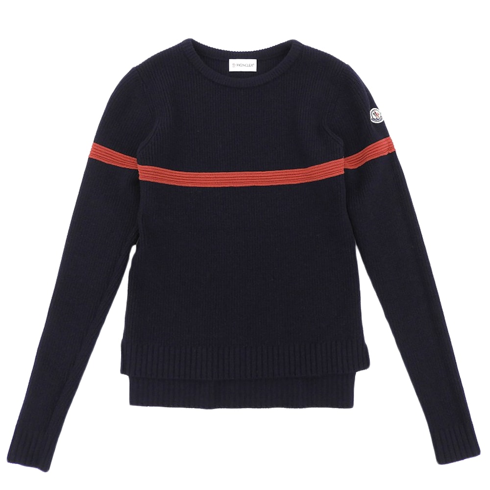 モンクレール MAGLIONE TRICOT GIROCOLLO ニット トップス レディース ネイビー XS XS