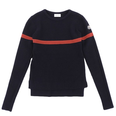 モンクレール MAGLIONE TRICOT GIROCOLLO ニット トップス レディース ネイビー XS XS